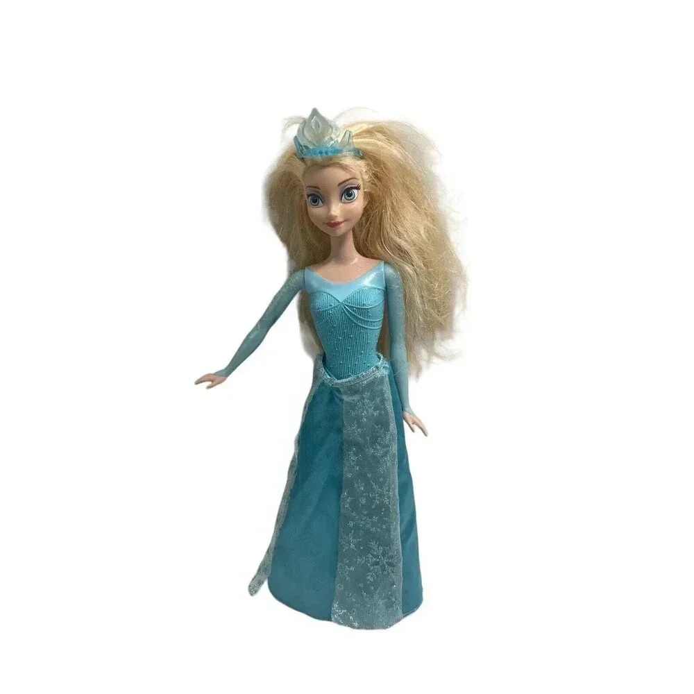 Disney Frozen Sparkle Princess Elsa Barbie Doll Mattel CFB73 2014 12”